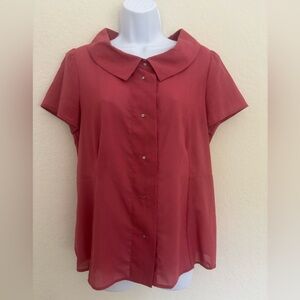 Vintage Chloe Short Sleeve Blouse T40 Medium